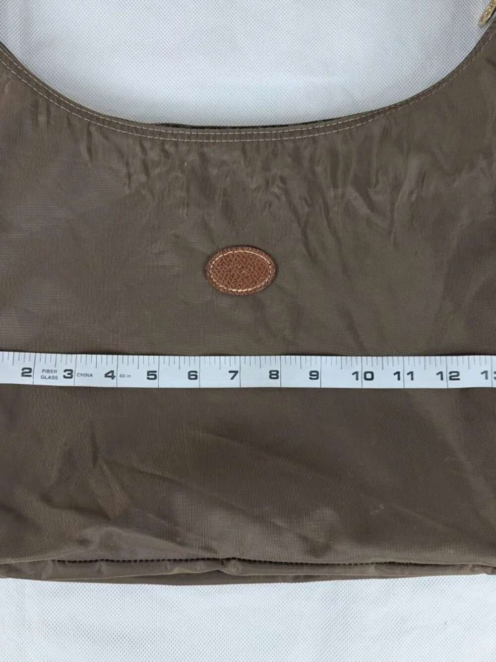 Longchamp le Pliage Crossbody Shoulder Hobo Bag Green - Pre-Loved - Authentic